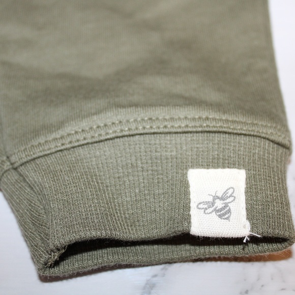 NEW! 6-9 M Burts Bees Green Jogger Pants - Picture 4 of 6